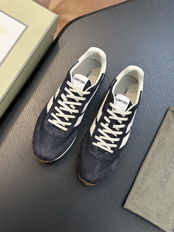 TOMFORD Cambridge 소가죽 로우탑 스니커즈 001-279230