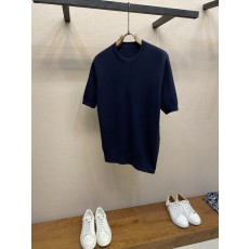 Loro Piana 니트 반팔 티셔츠 클래식 디자인 아 001-279315