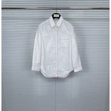 톰브라운 양쪽 소매 태그 나비칼라 여성 셔츠 001-279481