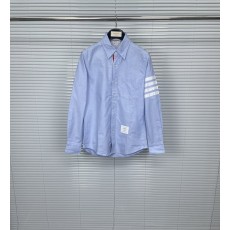 톰브라운 컬러블록 스트라이프 셔츠 블루 001-279501