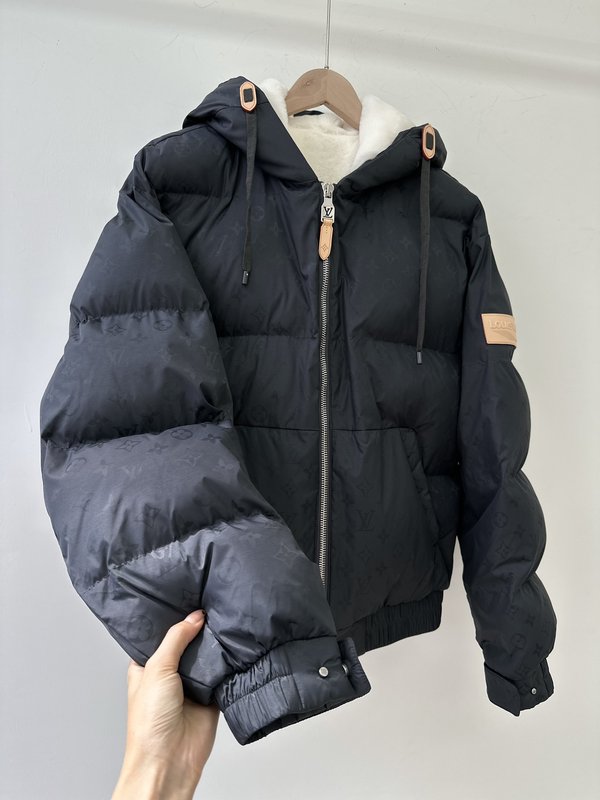 LV 스키 시리즈 다크 패턴 프린트 다운 재킷 001-279968
