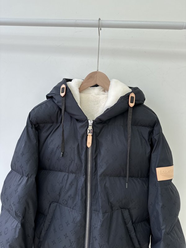 LV 스키 시리즈 다크 패턴 프린트 다운 재킷 001-279968