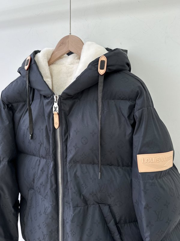 LV 스키 시리즈 다크 패턴 프린트 다운 재킷 001-279968