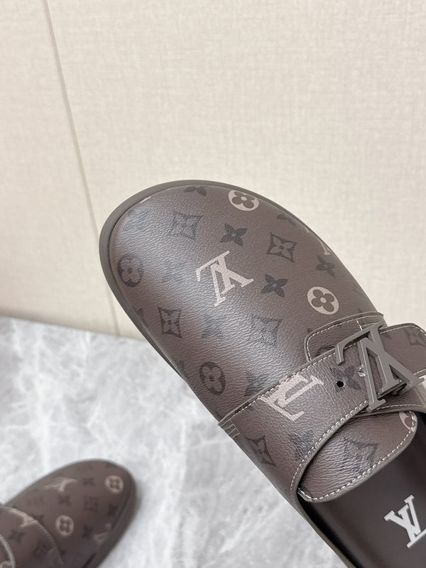 LV 플라워 패턴 양모 안감 플랫 슬리퍼 001-280514