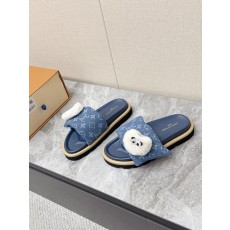 LV 커플 스타일 데님 슬리퍼 001-280524