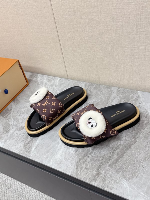 LV 커플 스타일 데님 슬리퍼 001-280525