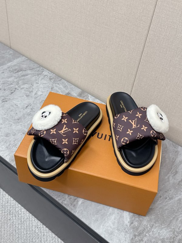LV 커플 스타일 데님 슬리퍼 001-280525