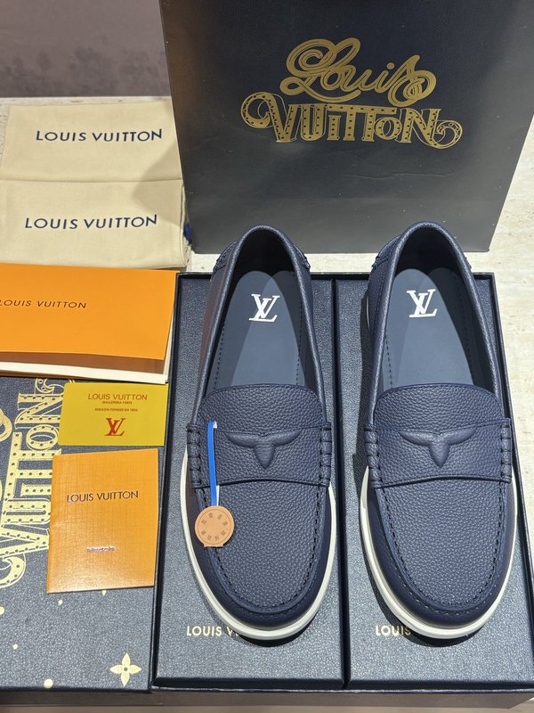 LV 스웨이드 송아지 가죽 로퍼 001-280611
