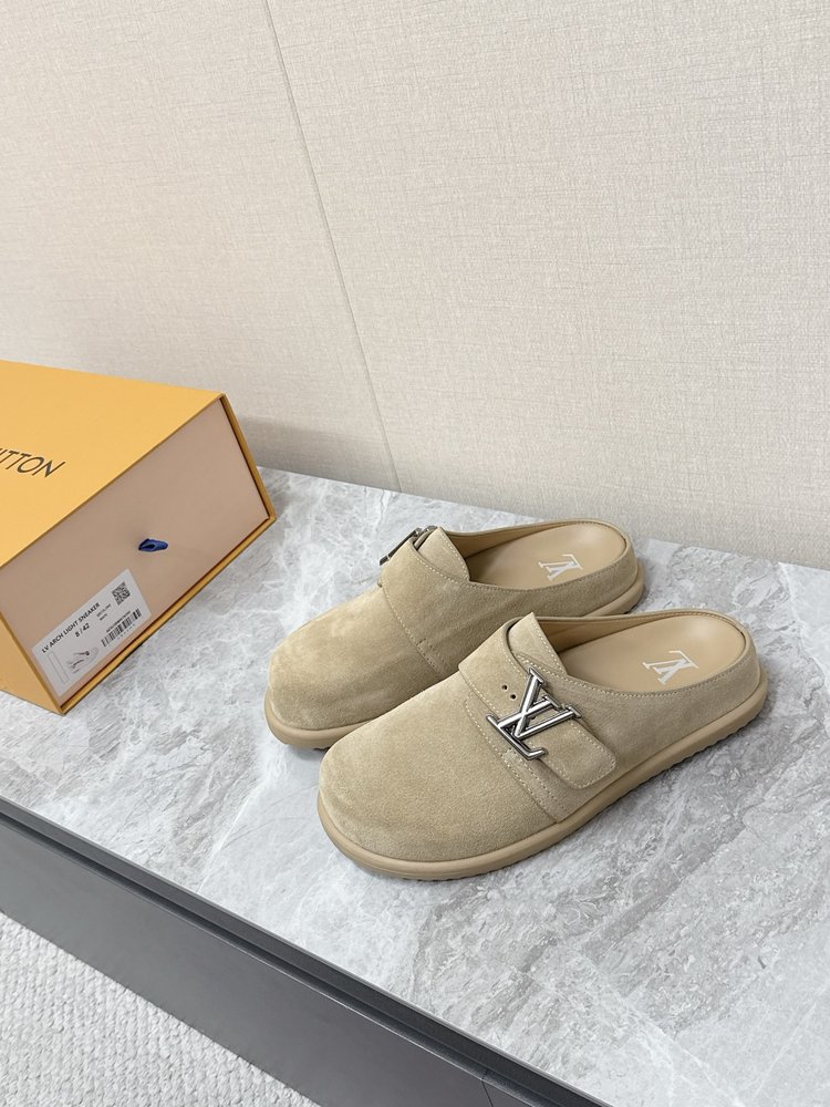 루이비통 스웨이드 뮬 슬리퍼 001-280718