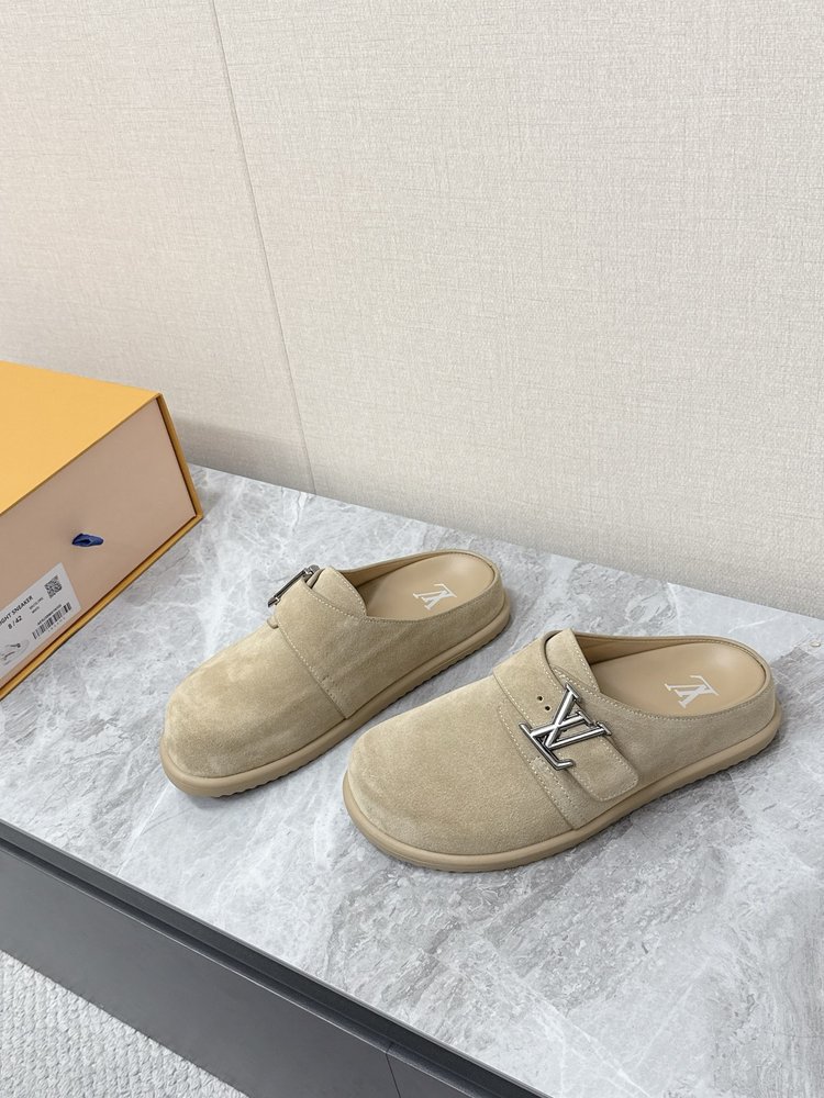루이비통 스웨이드 뮬 슬리퍼 001-280718