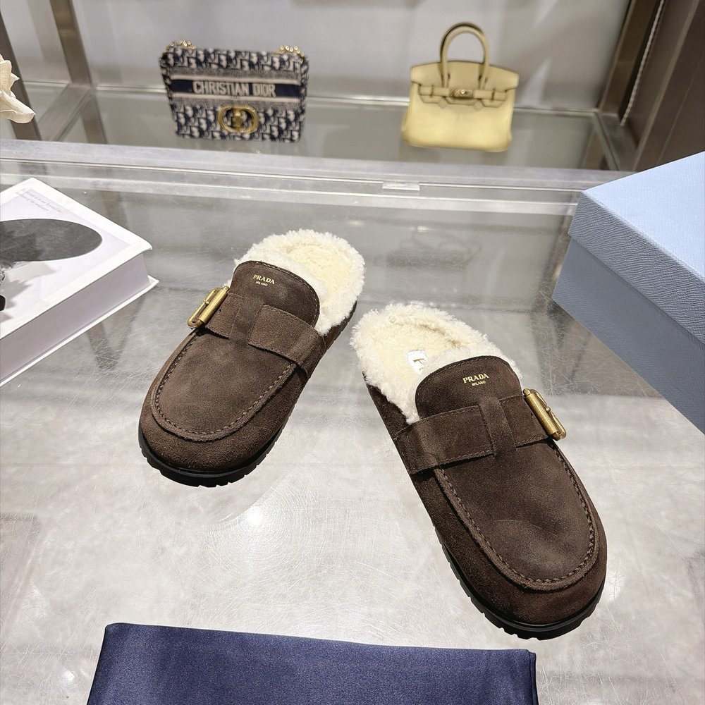 프라다 양모 보켄 슬리퍼 001-281043