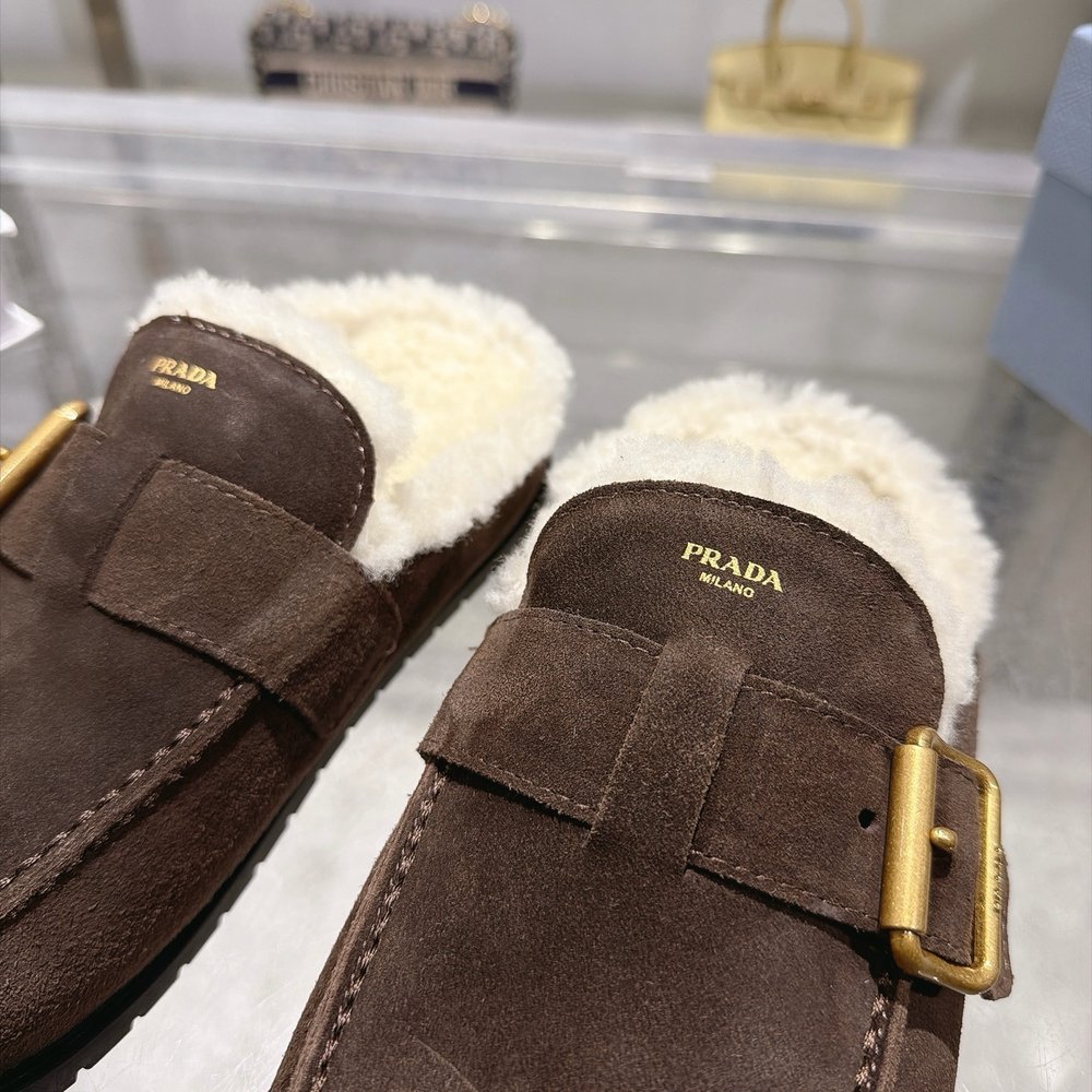 프라다 양모 보켄 슬리퍼 001-281043