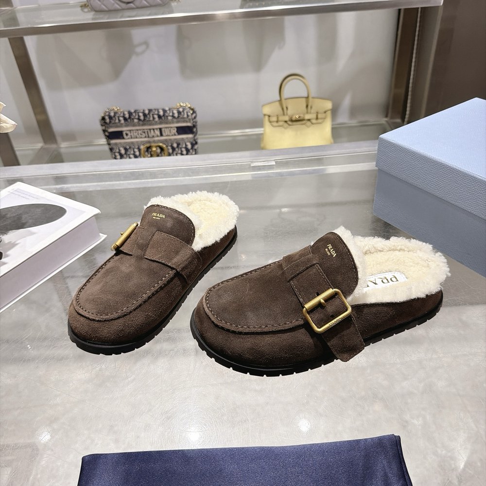 프라다 양모 보켄 슬리퍼 001-281043