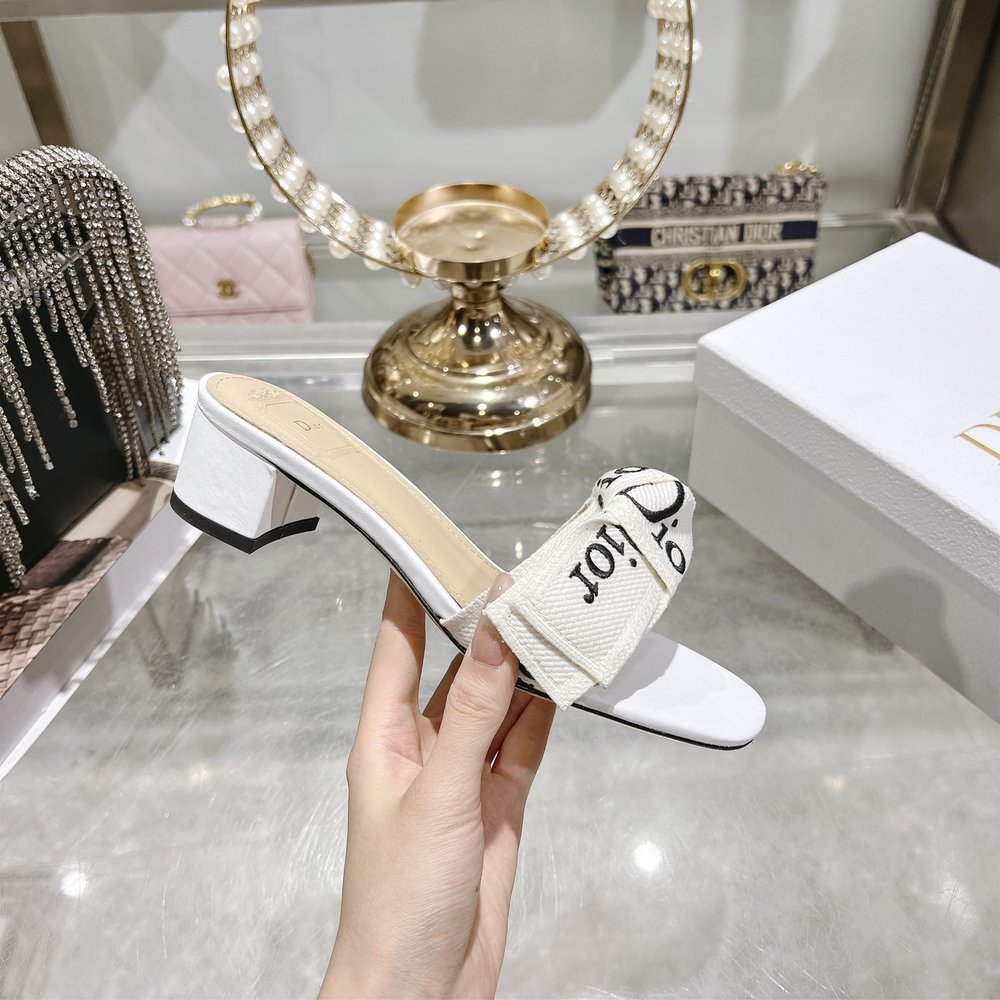 디올 리본 스퀘어토 하이힐 샌들 001-281110
