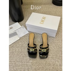 디올 가죽 플랫 슬리퍼 001-281115