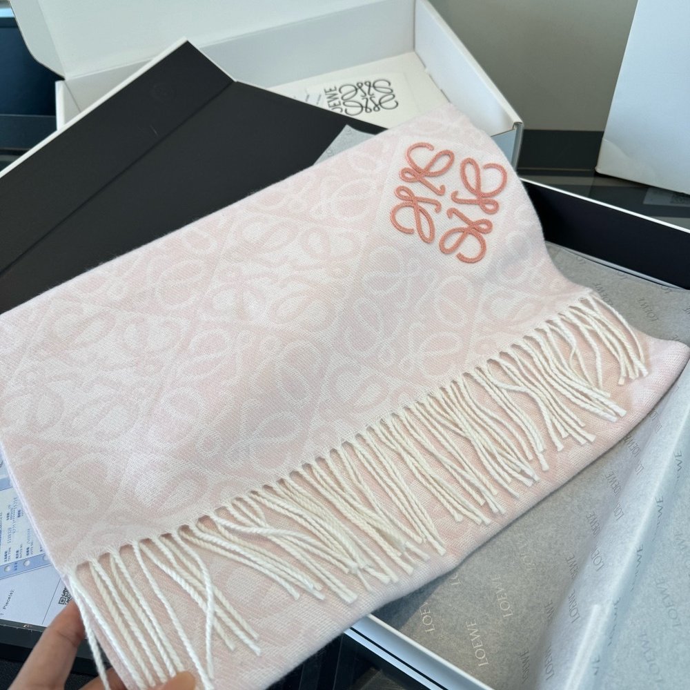 LOEWE 로에베 양면 울 캐시미어 스카프 001-282468