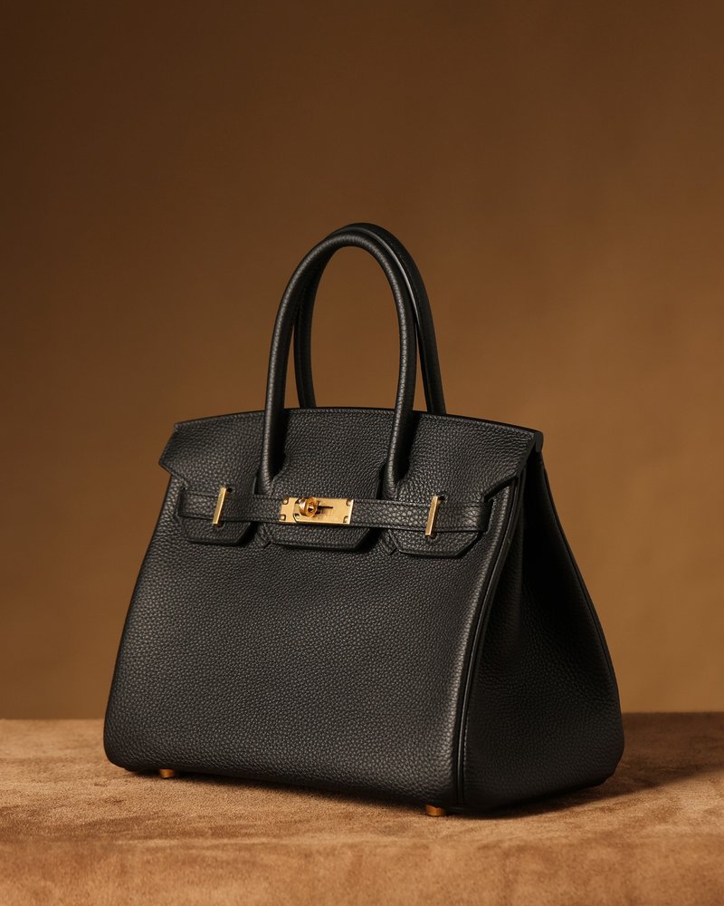 에르메스 BirkIn 30cm 블랙 골드 버클 001-282488