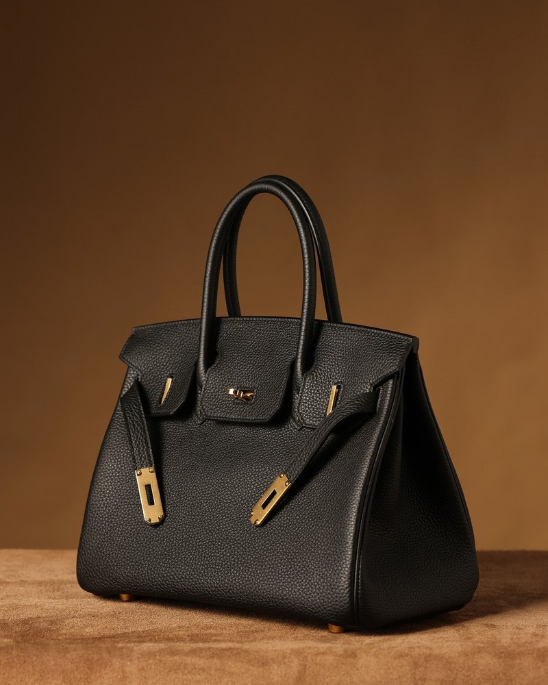에르메스 BirkIn 30cm 블랙 골드 버클 001-282488