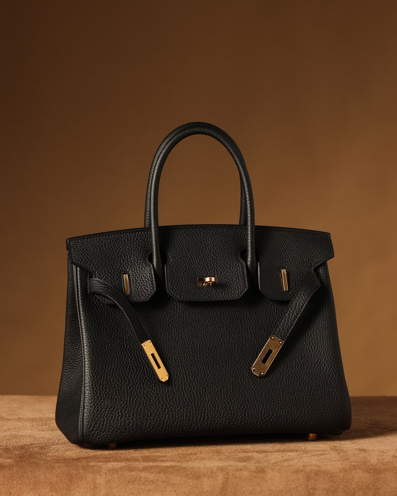 에르메스 BirkIn 30cm 블랙 골드 버클 001-282488