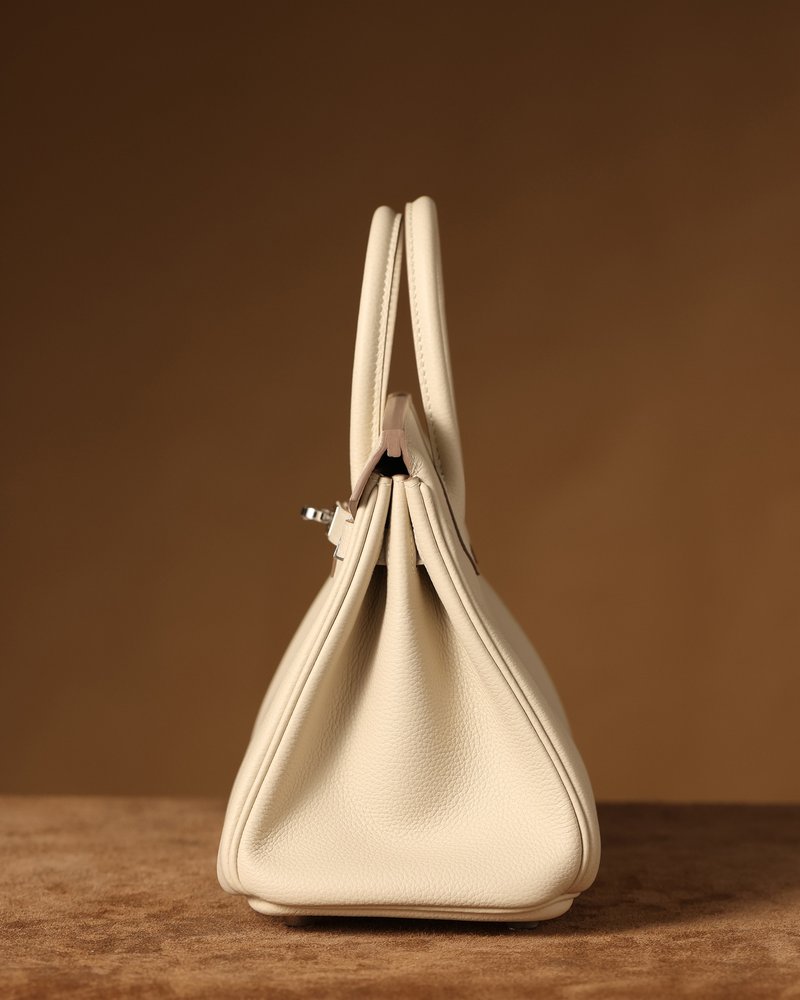 에르메스 버킨백 25cm 밀키화이트 실버버클 001-282492