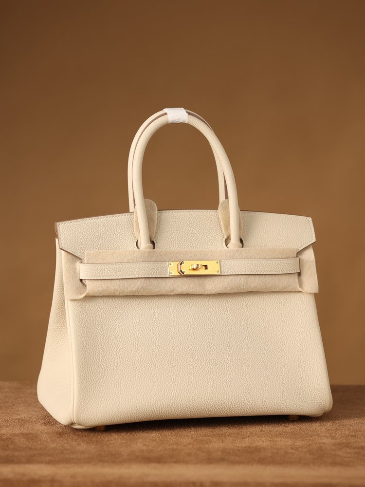 에르메스 버킨30cm 화이트 토고 가죽 핸드백 001-282495