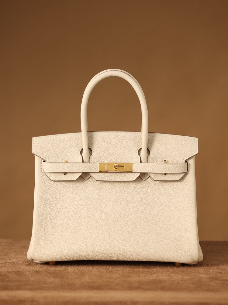 에르메스 버킨30cm 화이트 토고 가죽 핸드백 001-282495