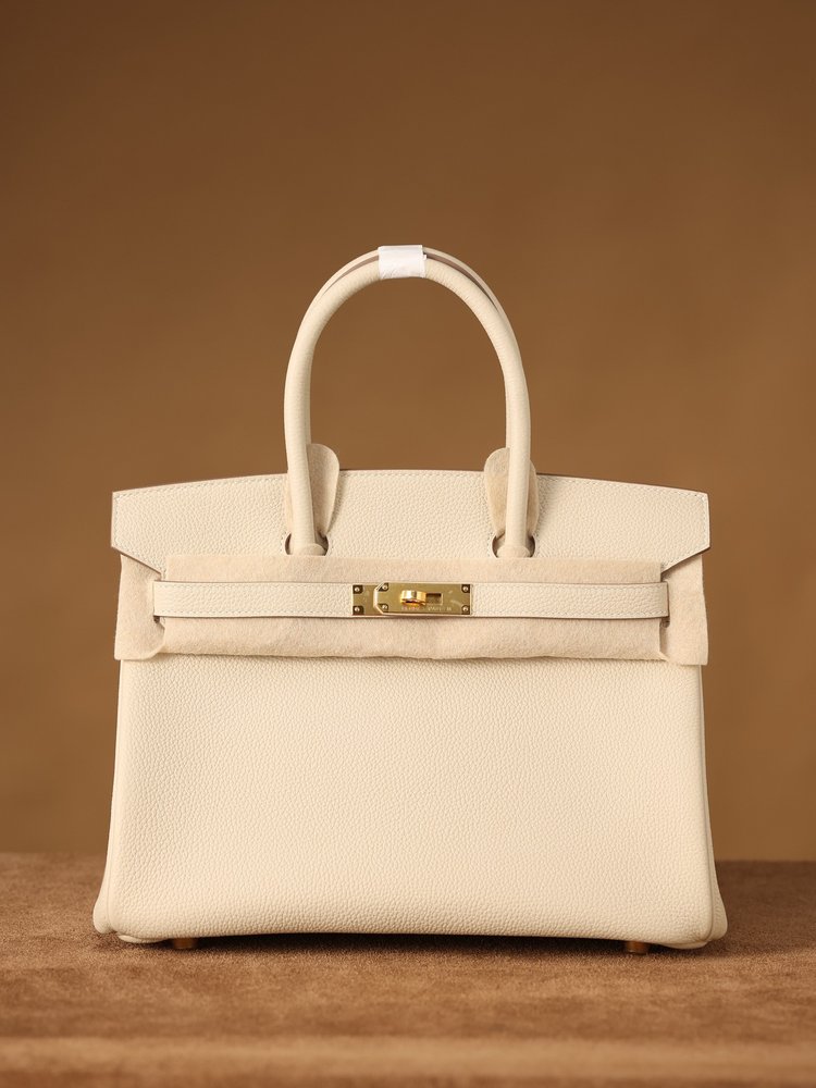 에르메스 버킨30cm 화이트 토고 가죽 핸드백 001-282495