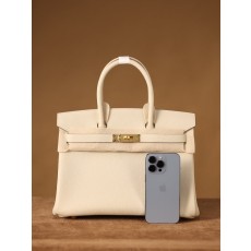 에르메스 버킨30cm 화이트 토고 가죽 핸드백 001-282495