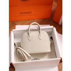 에르메스 볼리드 보스턴백 19cm 염소가죽 화이트 001-282498