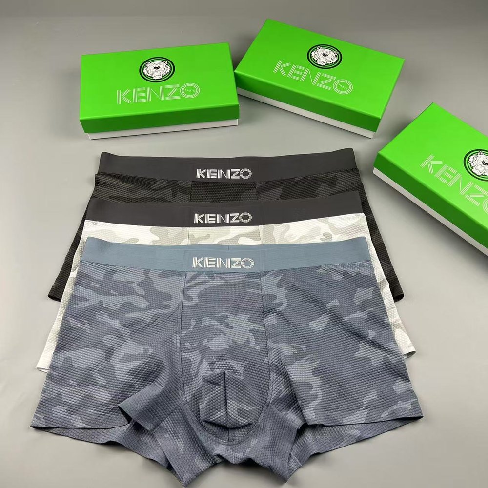 KENZO 호랑이 3D 젤 프린트 남성 팬티 3매 세트 001-282883