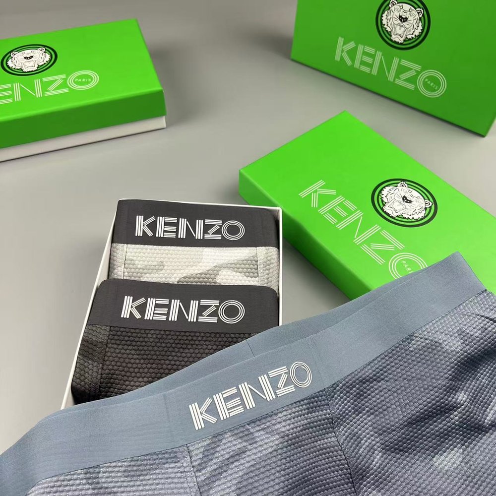 KENZO 호랑이 3D 젤 프린트 남성 팬티 3매 세트 001-282883