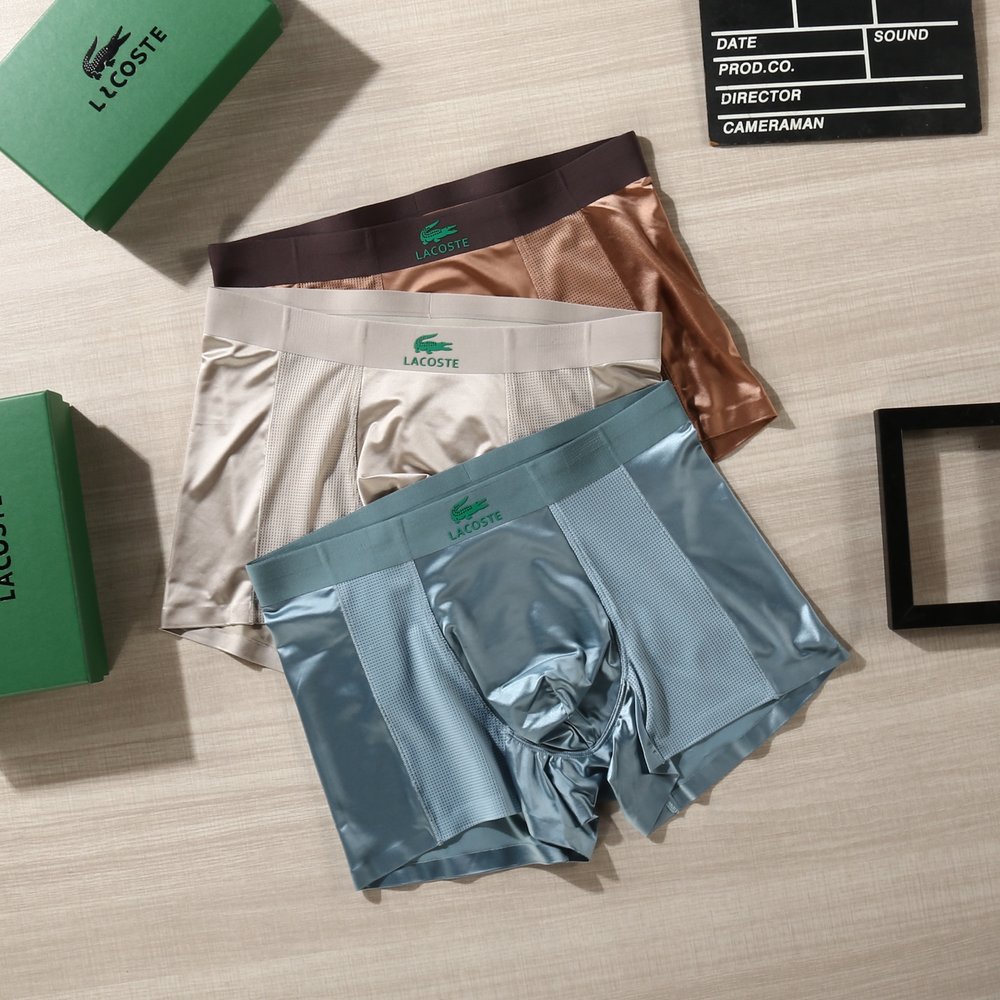 라코스테 남성 팬티 아이스실크 무봉제 박스 3팩 001-282935