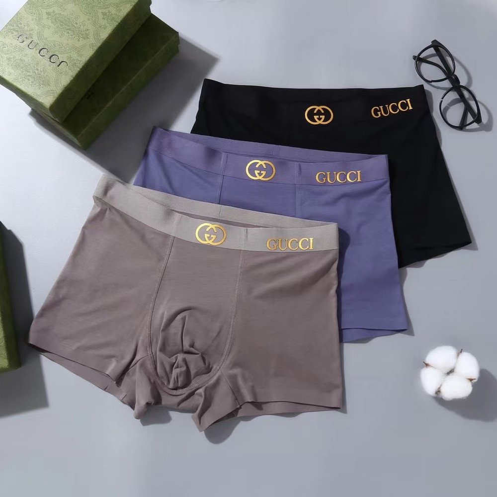 GUCCI 남성 속옷 순면 무봉제 박스 3팩 001-282948