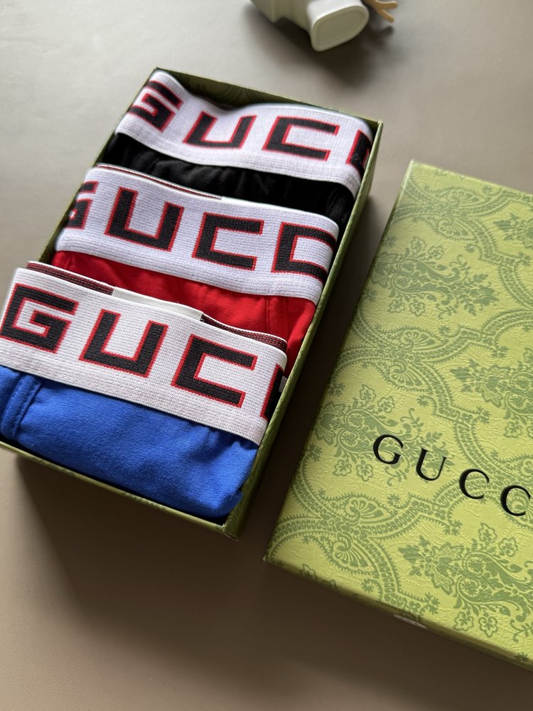 Gucci 클래식 F 시리즈 남성 팬티 3팩 001-282953