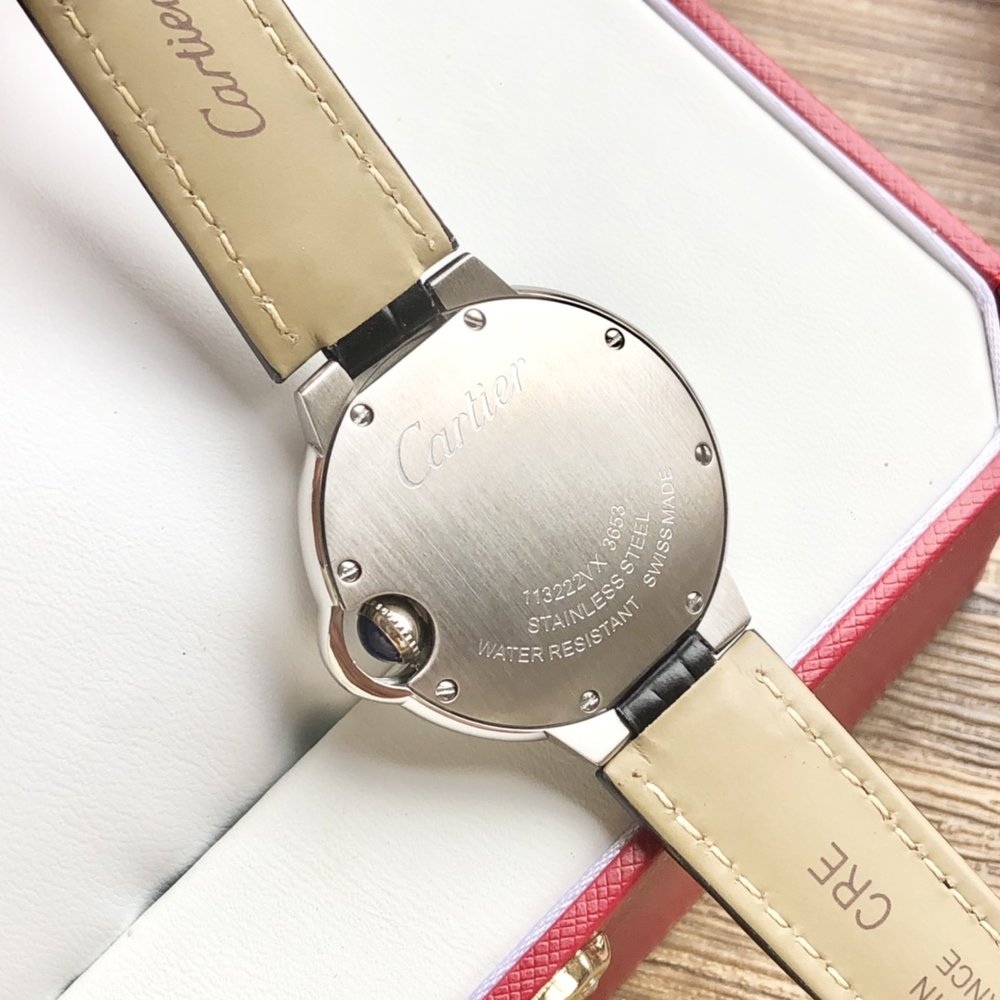 까르띠에 발롱 블루 석영 시계 33mm 001-284053