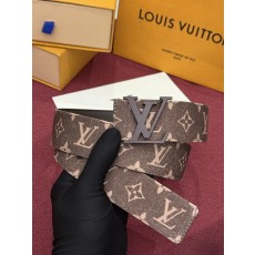 LV 이니셜 모노그램 데님 벨트 001-284211