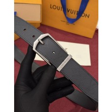 LV 가는 글자 프린트 미드나이트 35mm 리버시블 벨 001-284216