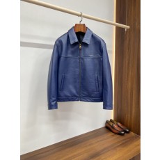 LV 블루 소가죽 카라 재킷 001-284561