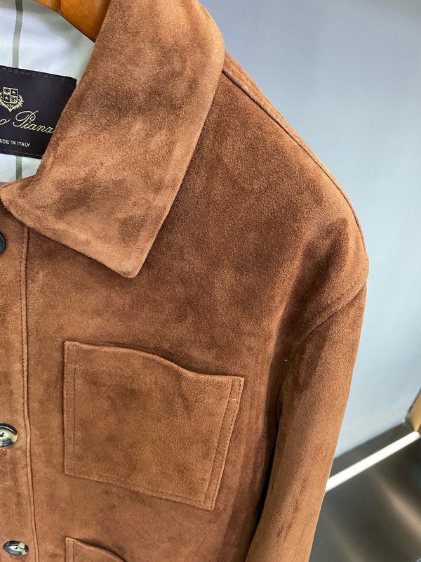 Loro Piana 스웨이드 양가죽 워크 재킷 001-284572