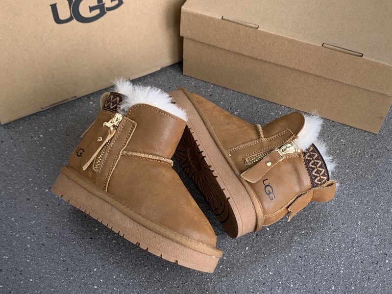 UGG 민족풍 방수 지퍼 아동 스노우부츠 001-284618
