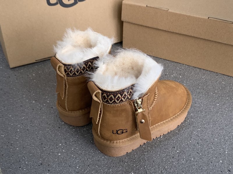 UGG 민족풍 방수 지퍼 아동 스노우부츠 001-284618