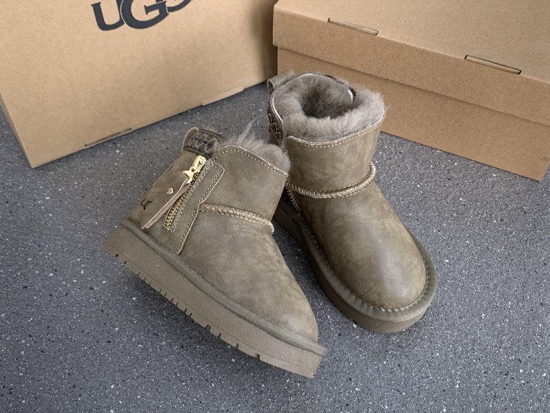 UGG 민족풍 방수 지퍼 아동 스노우부츠 001-284619