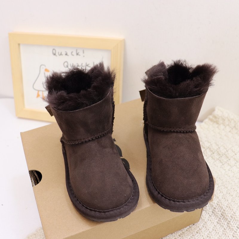 UGG 털가죽 일체형 나비 리본 아기 눈신발 001-284692