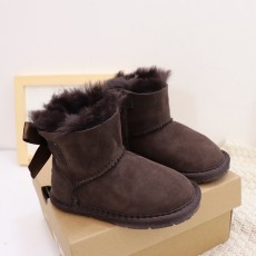 UGG 털가죽 일체형 나비 리본 아기 눈신발 001-284692