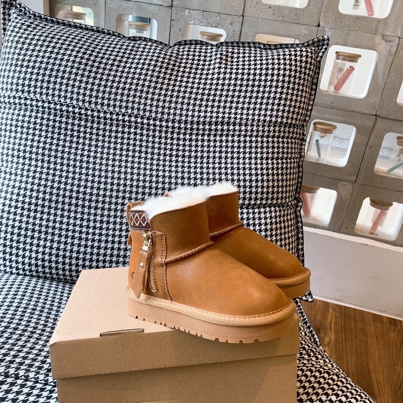 UGG 방수 지퍼 아동 신발 양모 원피스 스노우 부츠 001-284729