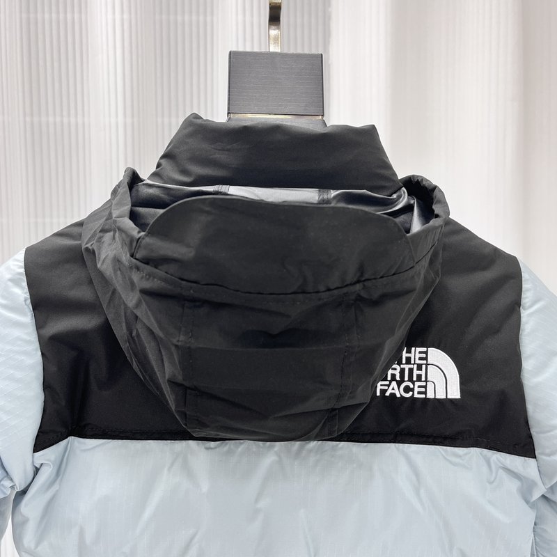 노스페이스 큰격자 소매라벨 아동 다운 재킷 001-285361