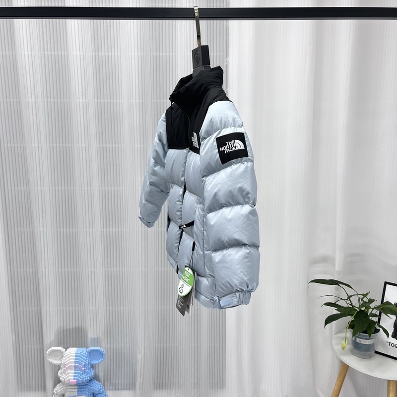 노스페이스 큰격자 소매라벨 아동 다운 재킷 001-285361