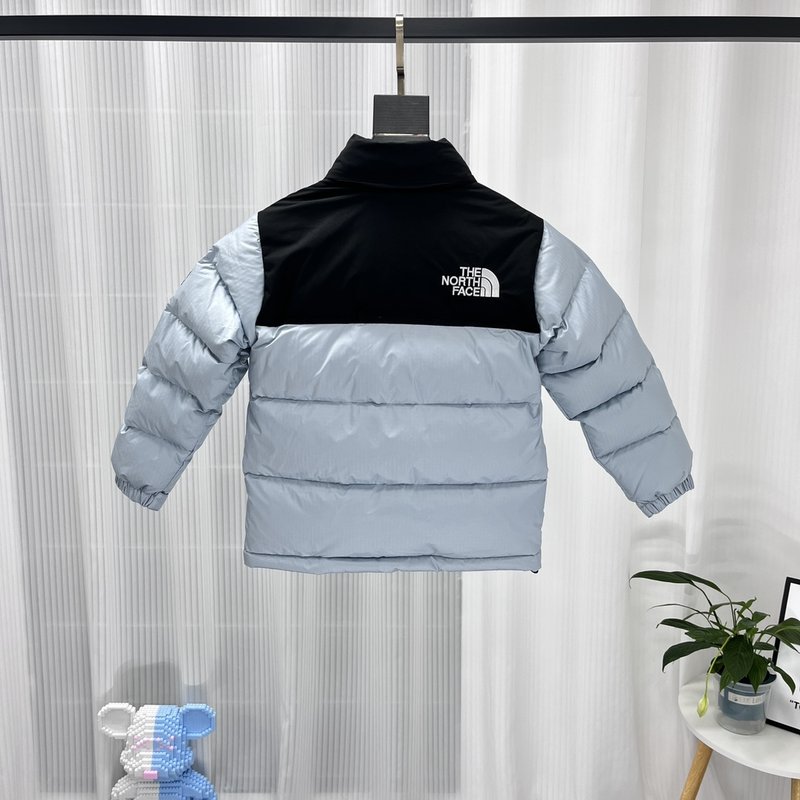 노스페이스 큰격자 소매라벨 아동 다운 재킷 001-285361