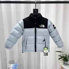 노스페이스 큰격자 소매라벨 아동 다운 재킷 001-285361