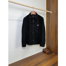 프라다 블랙 스웨이드 양가죽 자켓 001-285519
